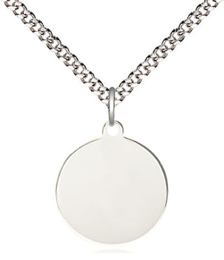 Pewter Plain Disc Medal Religious and Catholic Jewelry