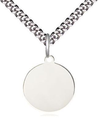 Sterling Silver Plain Disc Medal Religious and Catholic Jewelry