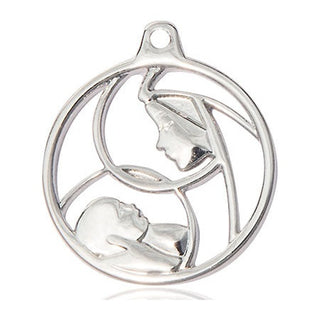 Sterling Silver Madonna & Child Medal
