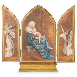 10-Inch Seated Madonna Triptych Renaissance Collection
