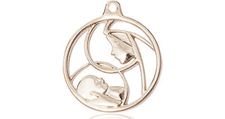14kt Gold Filled Madonna & Child Medal
