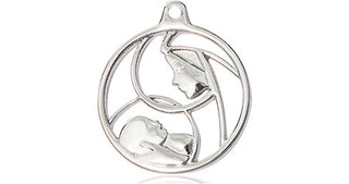 Sterling Silver Madonna & Child Medal