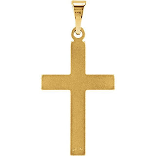 14K Yellow Cross Pendant