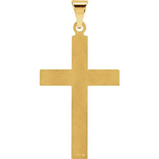 14K Yellow 28x18 mm Cross Pendant