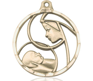 14kt Gold Filled Madonna & Child Medal