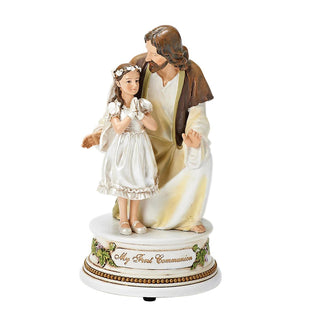 7.25-Inch Musical Jesus With Girl Communion