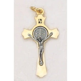 6-pack - Saint Benedict Gold Tone Clover Crucifix