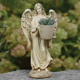 17.5-Inch Angel Planter Garden Statue