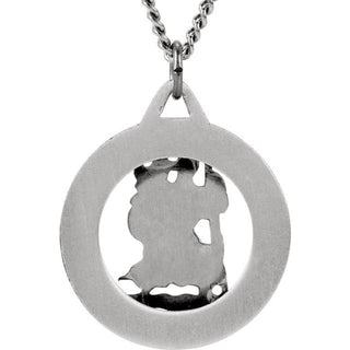 Sterling Silver 32.5 mm St. Christopher Medal 24" Necklace 