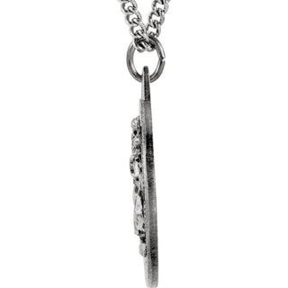 Sterling Silver 32.5 mm St. Christopher Medal 24" Necklace 