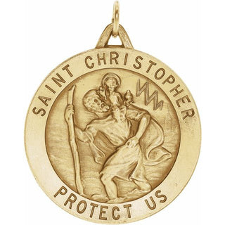 14K Yellow 33 mm Saint Christopher Medal