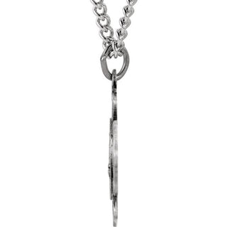 Sterling Silver 16.7x9 mm St. Florian Medal 18" Necklace