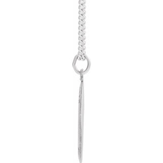 Sterling Silver 23.5x16 mm St. Joseph 24" Necklace 