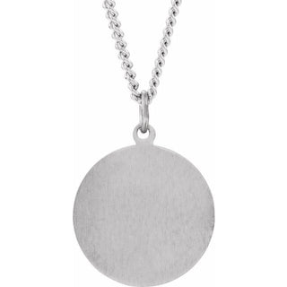 Sterling Silver 22 mm St. Anthony Medal 24" Necklace