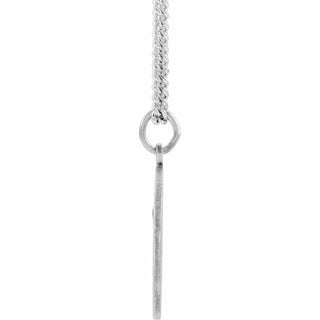 Sterling Silver 22 mm St. Anthony Medal 24" Necklace