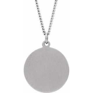 Sterling Silver 18 mm St. Anthony Medal 18" Necklace