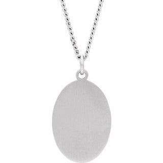 Sterling Silver 19x13.5 mm St. Joseph 18" Necklace 