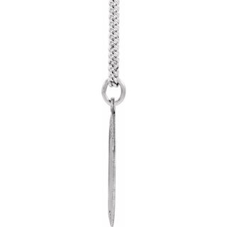Sterling Silver 19x13.5 mm St. Joseph 18" Necklace 