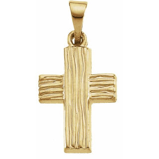 14K Yellow The Rugged Cross Pendant