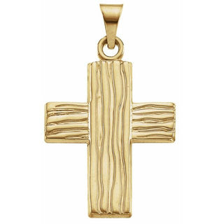 14K Yellow The Rugged Cross Pendant