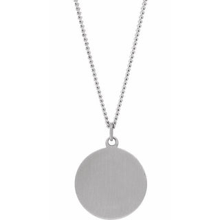 Sterling Silver 18 mm St. Anne Medal 18" Necklace