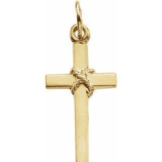 14K Yellow 16x9.5 mm Cross Pendant