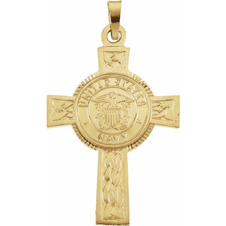 14K Yellow U.S. Navy Cross Pendant