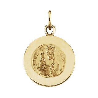14K Yellow 12 mm Round Saint Anne de Beau Pre Medal