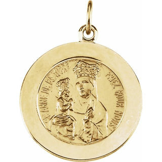 14K Yellow 18 mm Round Saint Anne de Beau Pre Medal