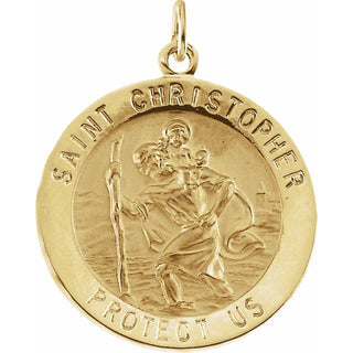 14K Yellow 29 mm Saint Christopher Medal