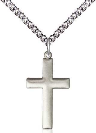 Sterling Silver Cross Medal Religious Jewelry Engraved Catholic Saint Jewelry
