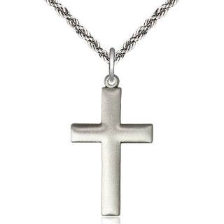 Sterling Silver Cross Medal Religious Jewelry Engraved Catholic Saint Jewelry