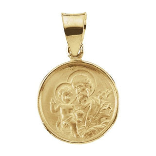 18K Yellow 12 mm Saint Joseph Medal