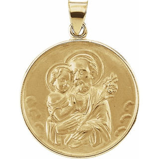 18K Yellow 25 mm Saint Joseph Medal
