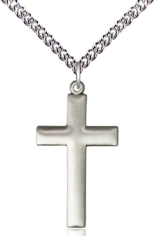 Sterling Silver Cross Medal Religious Jewelry Engraved Catholic Saint Jewelry