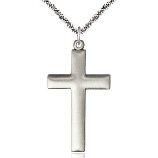 Sterling Silver Cross Medal Religious Jewelry Engraved Catholic Saint Jewelry