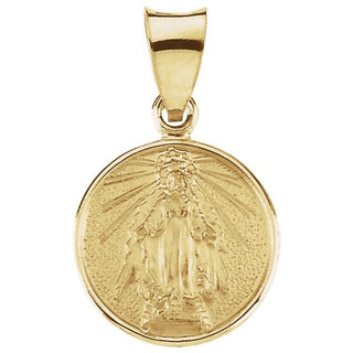 18K Yellow 13 mm Miraculous Medal       