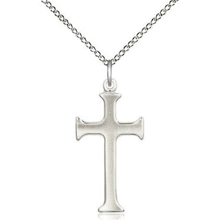 Sterling Silver Cross Medal Religious Jewelry Engraved Catholic Saint Jewelry