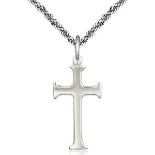 Sterling Silver Cross Medal Religious Jewelry Engraved Catholic Saint Jewelry