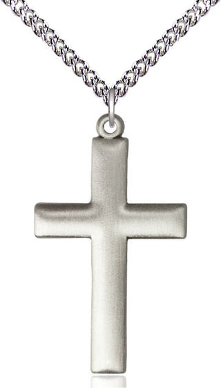 Sterling Silver Cross Medal Religious Jewelry Engraved Catholic Saint Jewelry