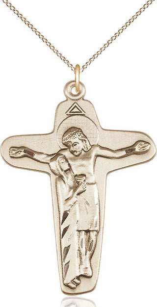 14kt Gold Sorrowful Mother Crucifix Medal