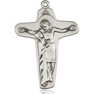 Pewter Sorrowful Mother Crucifix Medal