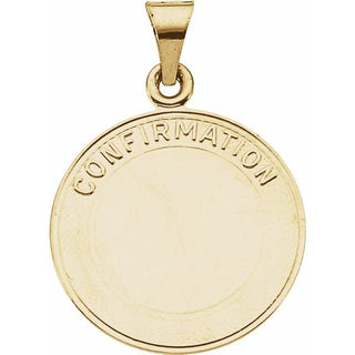 14K Yellow 18 mm Confirmation Medal