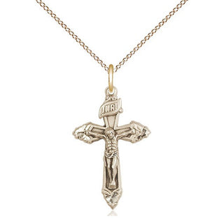 14kt Gold Filled Crucifix Medal Religious and Catholic Jewelry