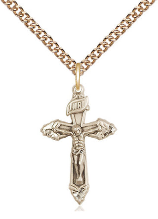 14kt Gold Crucifix Medal