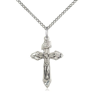 Sterling Silver Crucifix Medal Religious and Catholic Jewelry