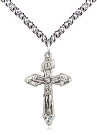 Sterling Silver Crucifix Medal Religious and Catholic Jewelry