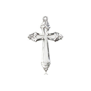 Sterling Silver Cross Medal Engraved Catholic Saint Jewelry