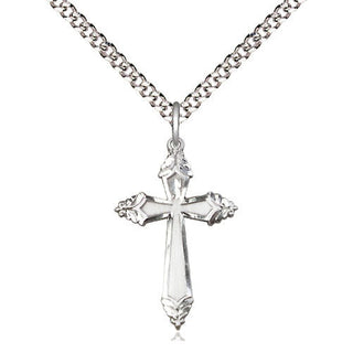 Sterling Silver Cross Medal Religious and Catholic Jewelry Engraved Catholic Saint Jewelry