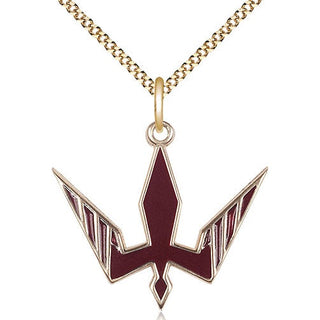14kt Gold Filled Holy Spirit Medal Catholic Jewelry